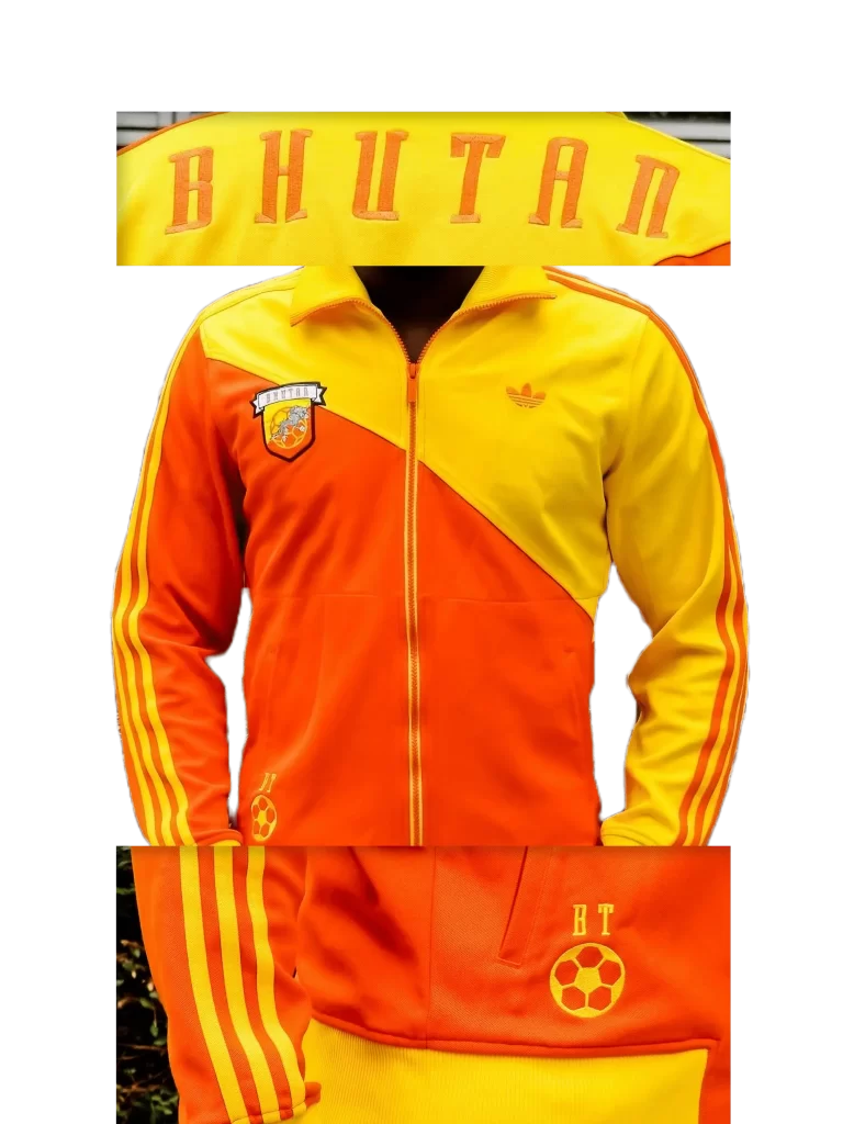 2007年 Adidas BHUTAN トラックジャケット XL オレンジ 黄色 Men's 2007 Bhutan Track Top by Adidas Originals: Arrogant - EnLawded