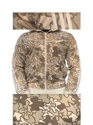 Men's 2007 Adidas Originals Beige Safety Camo Track Top: Perspective
