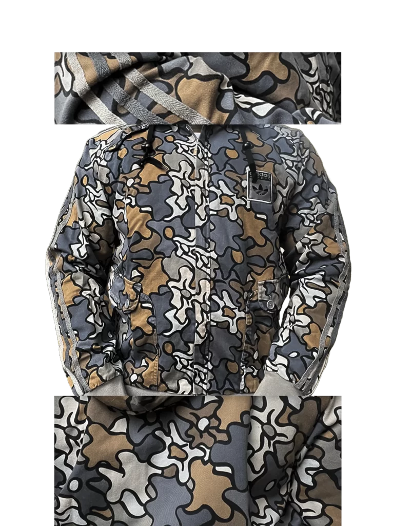 Men's 2008 Adidas Originals Silver Safety Camo Track Top